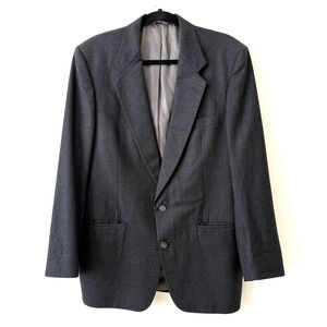Christian Dior Monsieur Blazer Mens 42R Dark Gray Sport Coat Pure Wool